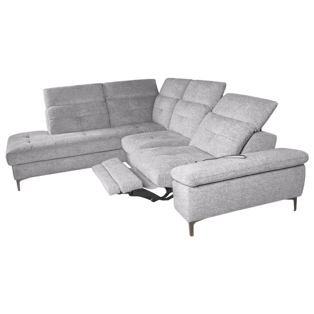 Thumbnail - Carryhome Ecksofa, Greige, Textil, 5-Sitzer, Ottomane links, L-Form, 288x225 cm, Stoffauswahl, seitenverkehrt erhältlich...