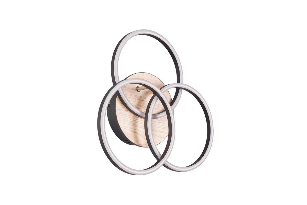 LED-DECKENLEUCHTE Circle 44/9,5 cm   - Braun, MODERN, Kunststoff (44/9,5cm)