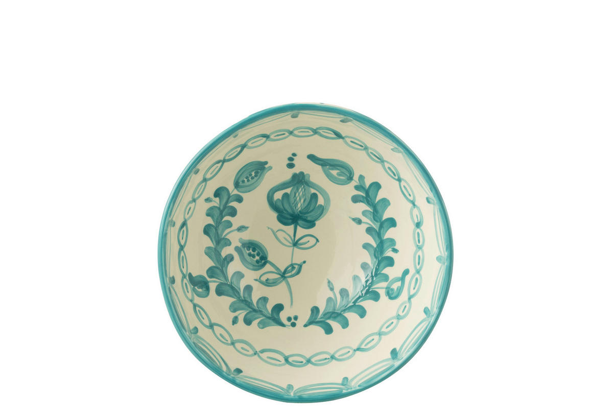 SCHÜSSEL  - Türkis/Weiss, Basics, Keramik (28/28/14cm)