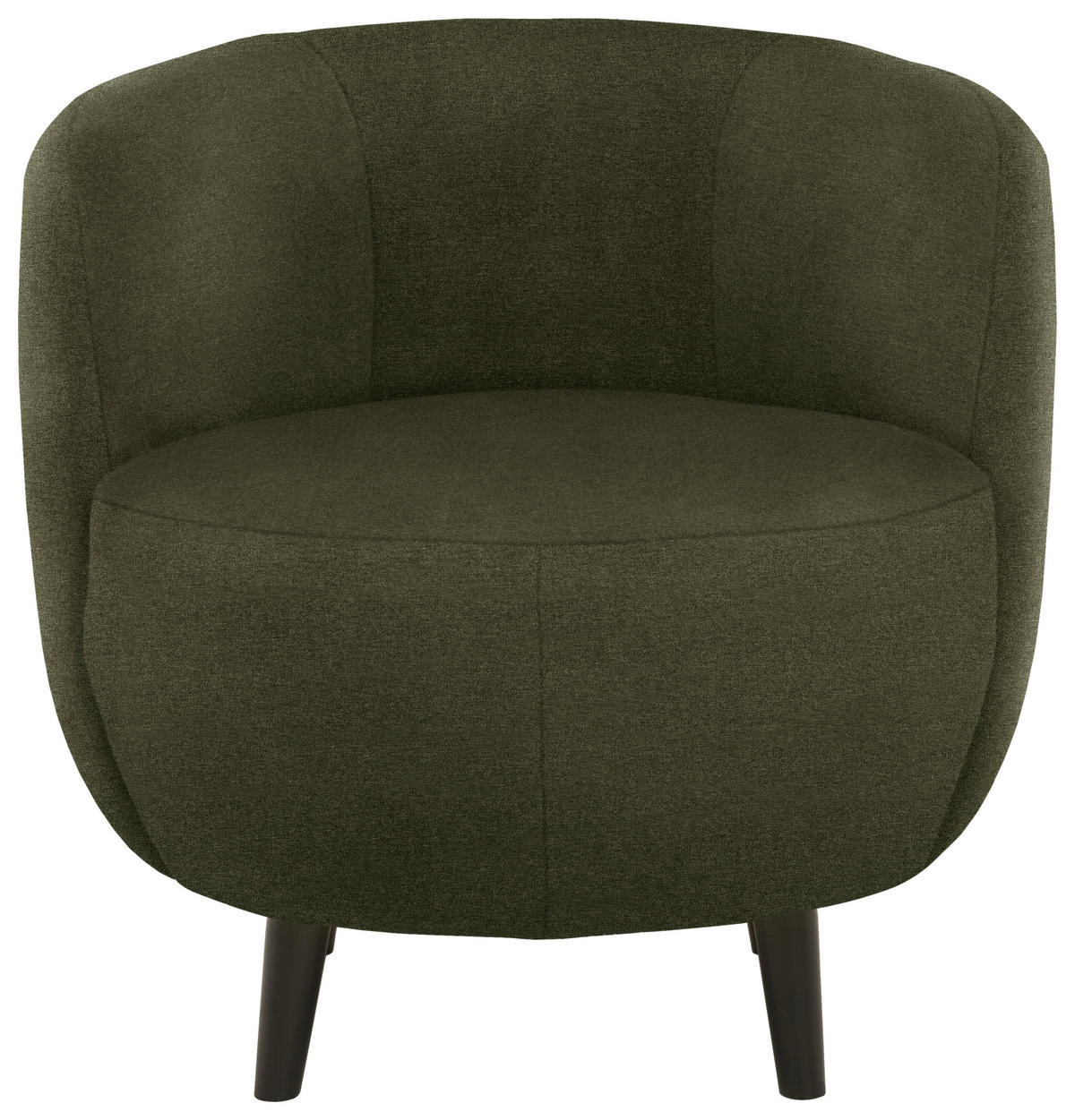 SESSEL Webstoff Grün    - Schwarz/Grün, Design, Holz/Textil (72/72/76cm) - LOOKS by W.Joop