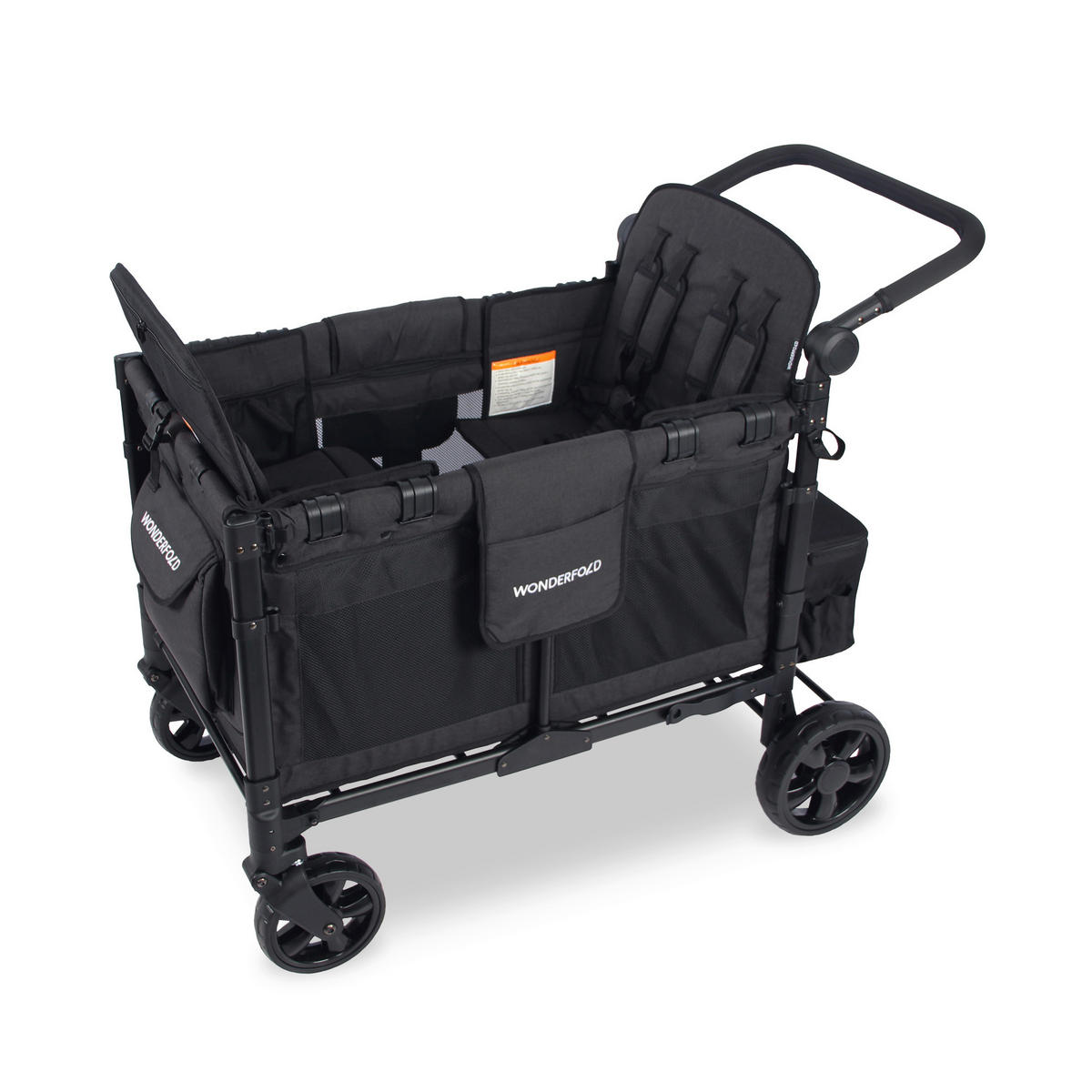 BOLLERWAGEN  W4 Elite Quad Stroller Wagon   - Schwarz, LIFESTYLE, Textil/Metall (73.66/124.46/137.16cm) - WONDERFOLD