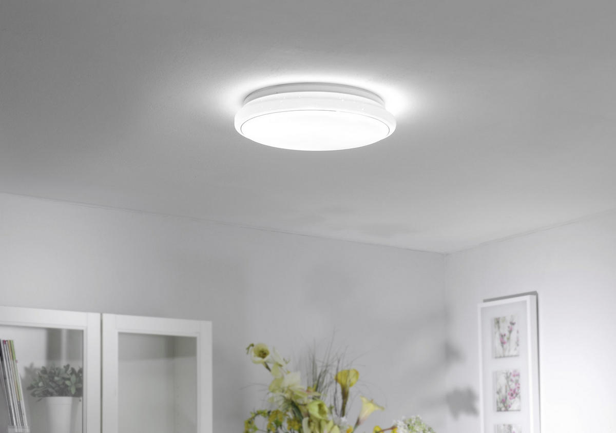 LED-DECKENLEUCHTE Lolasmart-Jupi  Smart 59/59/10,8 cm   - Weiß, Design, Kunststoff (59/59/10,8cm)