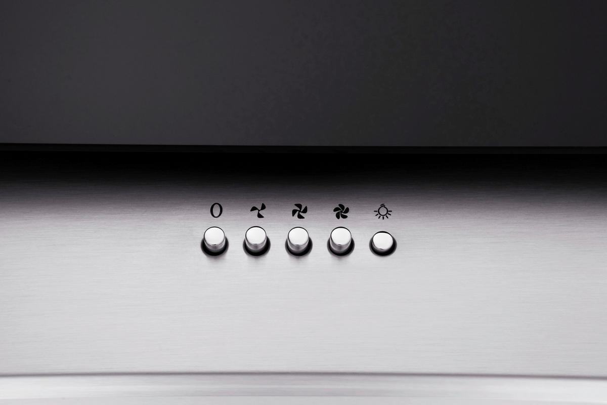 FLÄKTKÅPA CH2060SBM  - stålfärgad/svart, Trend, metall/glas (60/74,3-102,3/31,3cm) - Respekta