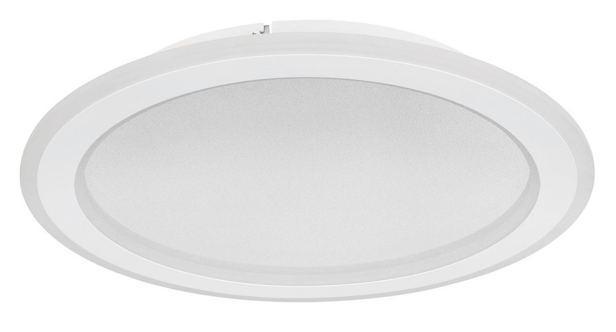 STROPNÍ LED SVÍTIDLO, 40/5 cm  - bílá/opál, Konvenční, kov/plast (40/5cm) - Globo