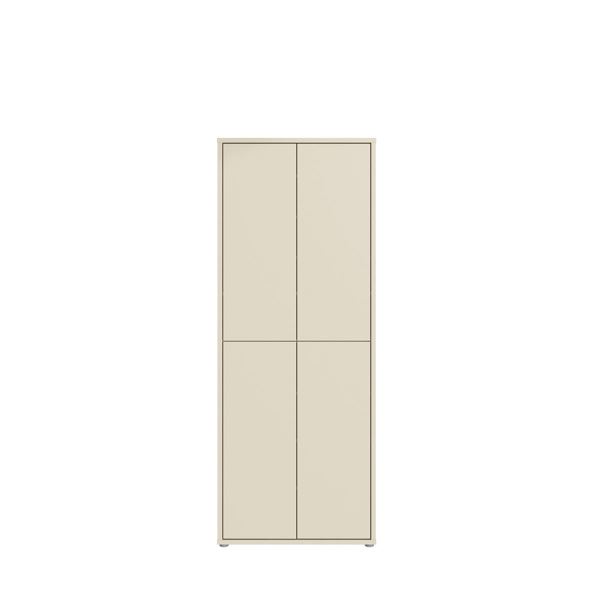 SCHUHSCHRANK - Sandfarben/Grau, MODERN, Holzwerkstoff/Kunststoff (74,5/191,9/34,9cm) - Xora
