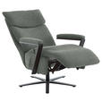 RELAXSESSEL in Textil Graublau  - Graublau/Schwarz, Design, Textil/Metall (68/117/85cm) - Cantus