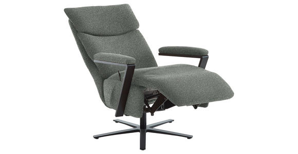 RELAXSESSEL in Textil Graublau - Graublau/Schwarz, Design, Textil/Metall (68/117/85cm) - Cantus