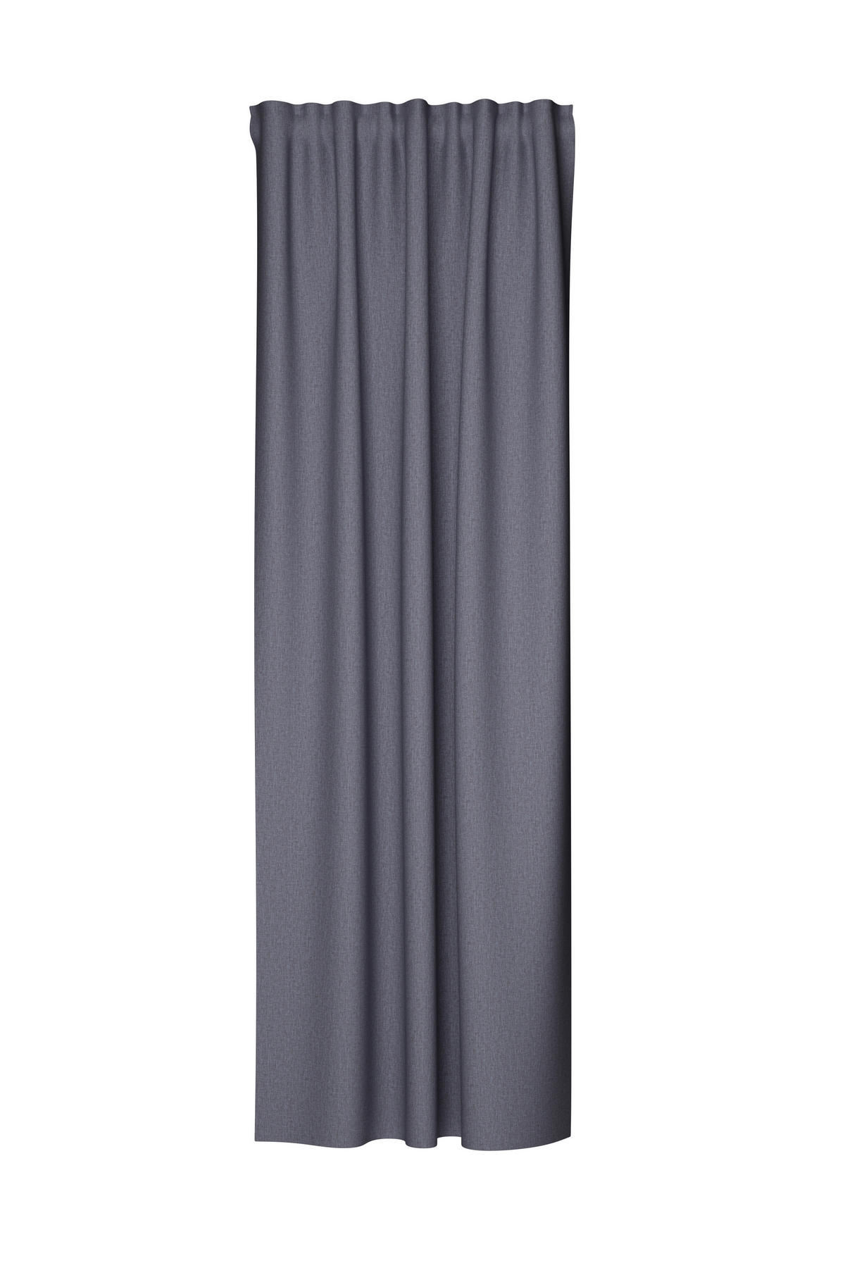 SCHLAUFENVORHANG blickdicht  - Grau, Basics, Textil (135/245cm)
