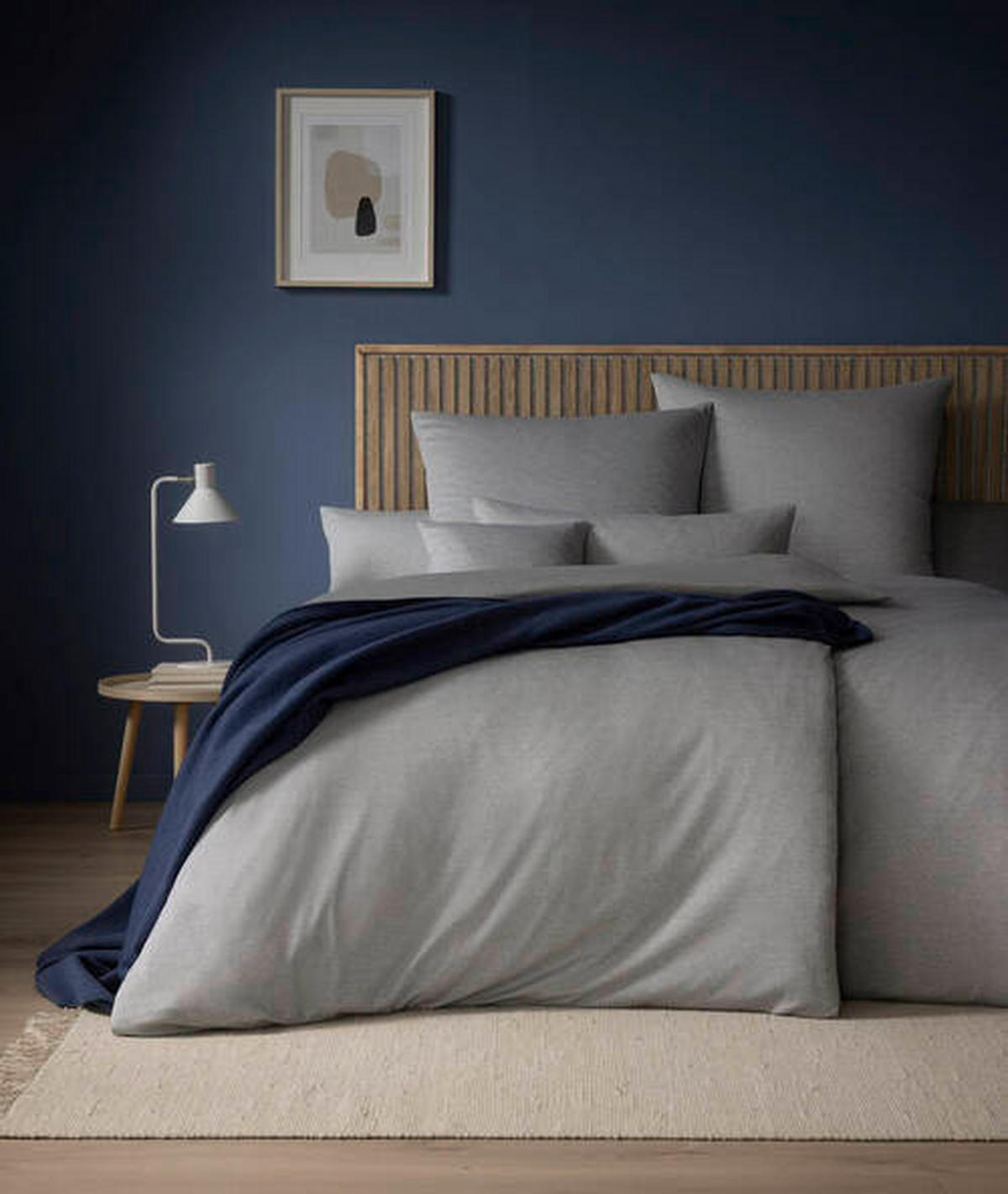 BETTWÄSCHE Takoma Interlock-Jersey 155/220 cm  - Grau, KONVENTIONELL, Textil (155/220cm) - Estella