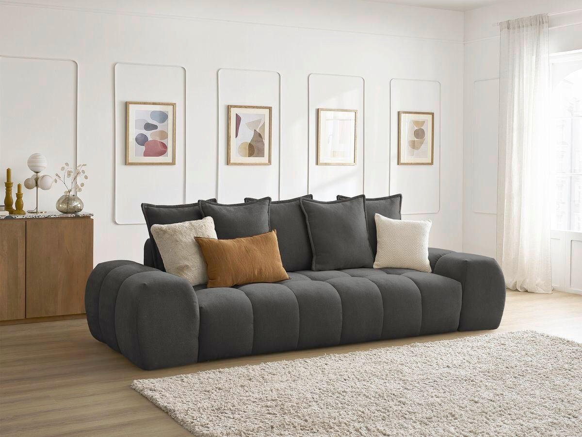 XXXLutz Schlafsofa Everest Schwarz 278x115x90 cm