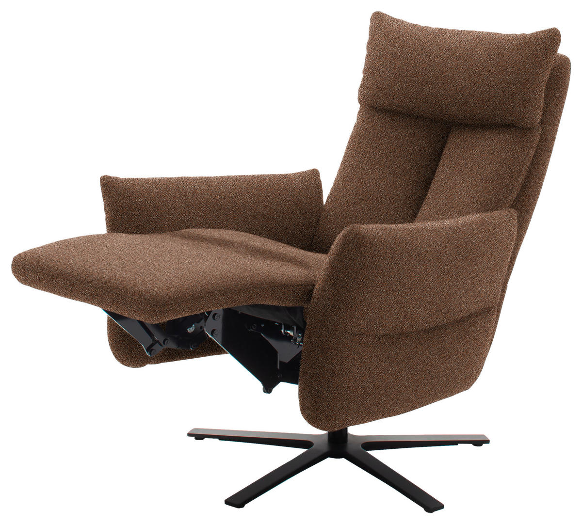 FERNSEHSESSEL  mit Relaxfunktion Chenille Kupferfarben  - Schwarz/Kupferfarben, Design, Textil/Metall (74/115/85cm) - Schöner Wohnen