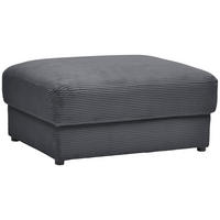 HOCKER Cord Graphitfarben  - Schwarz/Graphitfarben, MODERN, Kunststoff/Textil (100/47/80cm) - Carryhome