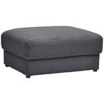 HOCKER in Textil Graphitfarben  - Schwarz/Graphitfarben, MODERN, Kunststoff/Textil (100/47/80cm) - Carryhome