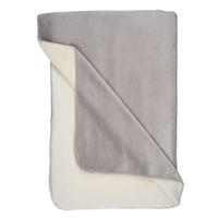 PLÉD, 150/200 cm - biela/strieborná, Basics, plast (150/200cm) - Novel