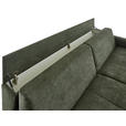 SCHLAFSOFA  in Flachgewebe Dunkelgrün  - Dunkelgrün/Schwarz, KONVENTIONELL, Textil/Metall (232/77/116cm) - Dieter Knoll