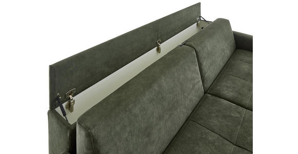 SCHLAFSOFA  in Flachgewebe Dunkelgrün  - Dunkelgrün/Schwarz, KONVENTIONELL, Textil/Metall (232/77/116cm) - Dieter Knoll