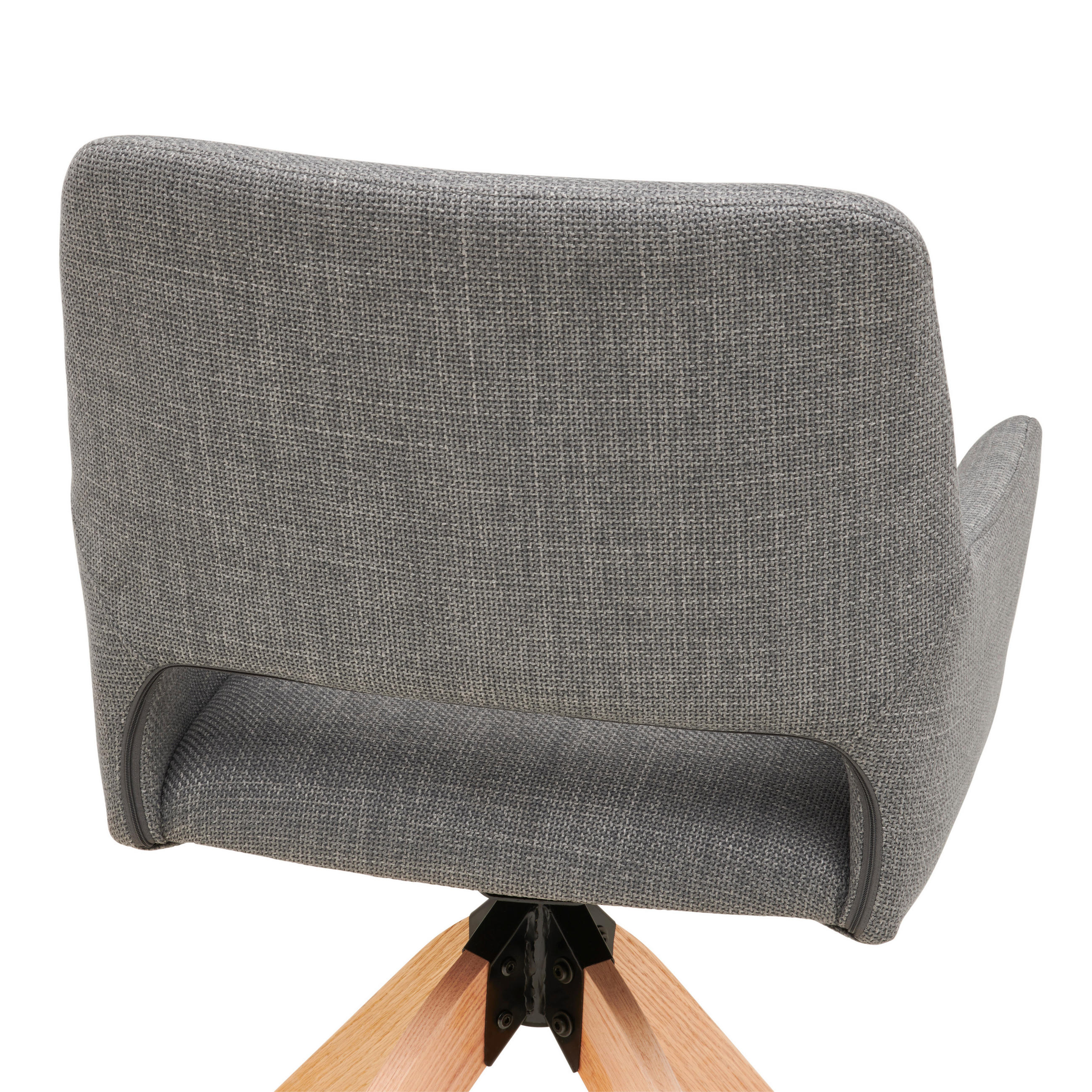 ARMLEHNSTUHL  in Eisen Webstoff  - Naturfarben/Grau, LIFESTYLE, Holz/Textil (62/87/60cm) - MID.YOU