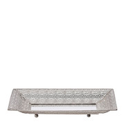 PLATTE - Silberfarben, Basics, Glas/Metall (44,5/26/6cm) - Ambia Home