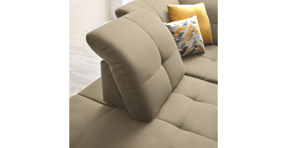 ECKSOFA in Chenille Beige 240/308 cm - Beige/Schwarz, Design, Textil/Metall (240/308cm) - Xora