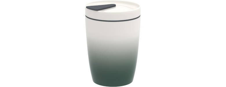 COFFEE-TO-GO-BECHER TO GO, TO STAY 0,29 L  - Dunkelgrün, Basics, Keramik/Kunststoff (290ml) - like.Villeroy & Boch
