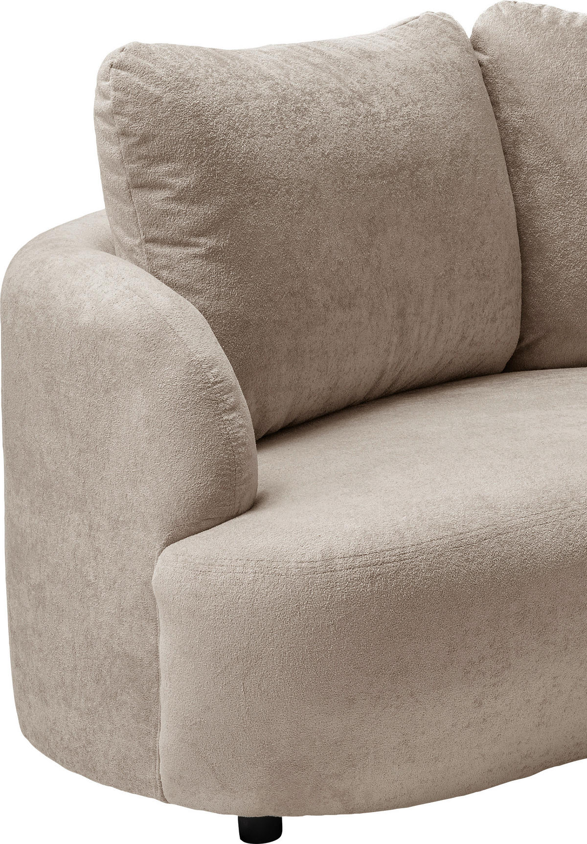 ECKSOFA in Mikrofaser Taupe  - Taupe/Schwarz, Modern, Kunststoff/Textil (139/250cm) - Livetastic
