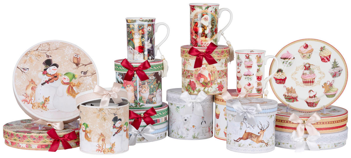 KAFFEEBECHER  320 ml   - Multicolor, LIFESTYLE, Keramik (0,32l) - X-Mas