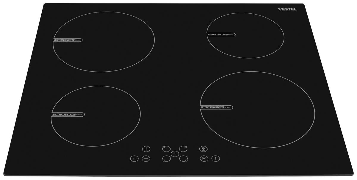 INDUKTIONSKOCHFELD VIA60  - Schwarz, Basics, Glas/Metall (59/5,6/52cm) - Vestel