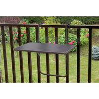 BALKONHÄNGETISCH Metall, Holzwerkstoff Anthrazit  - Anthrazit, Basics, Holzwerkstoff/Metall (40/60/20cm) - Gardenson