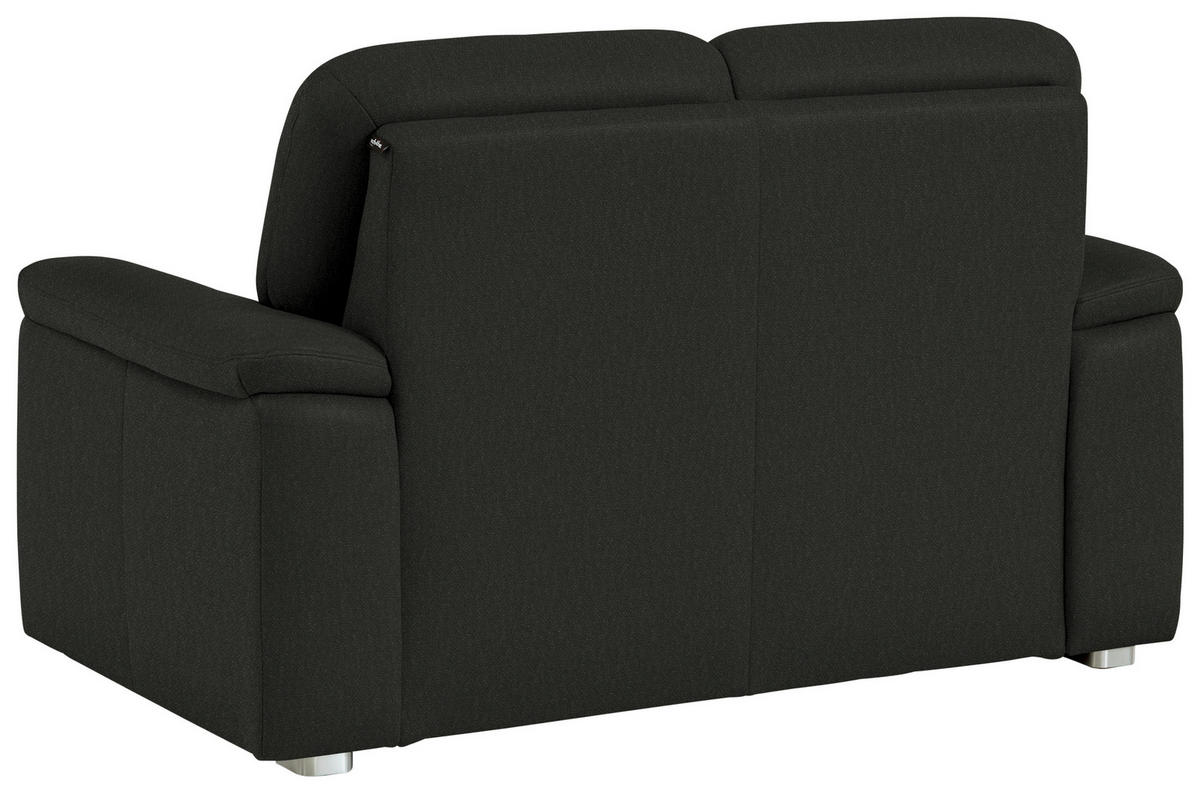 2-SITZER-SOFA Chenille Anthrazit  - Anthrazit/Alufarben, Konventionell, Textil/Metall (156/96/89cm) - Beldomo Comfort