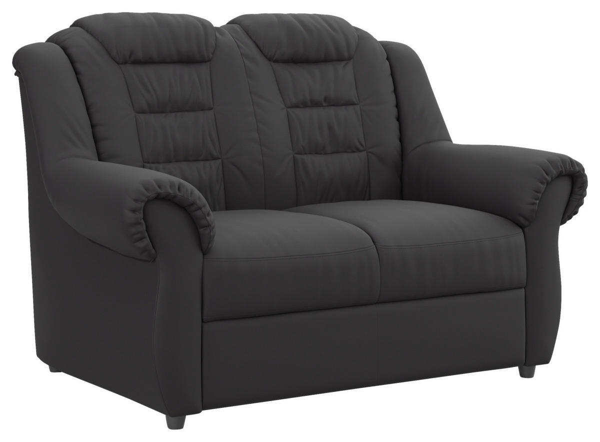 SITZGARNITUR in Lederlook Schwarz  - Schwarz, Konventionell, Kunststoff/Textil - Livetastic