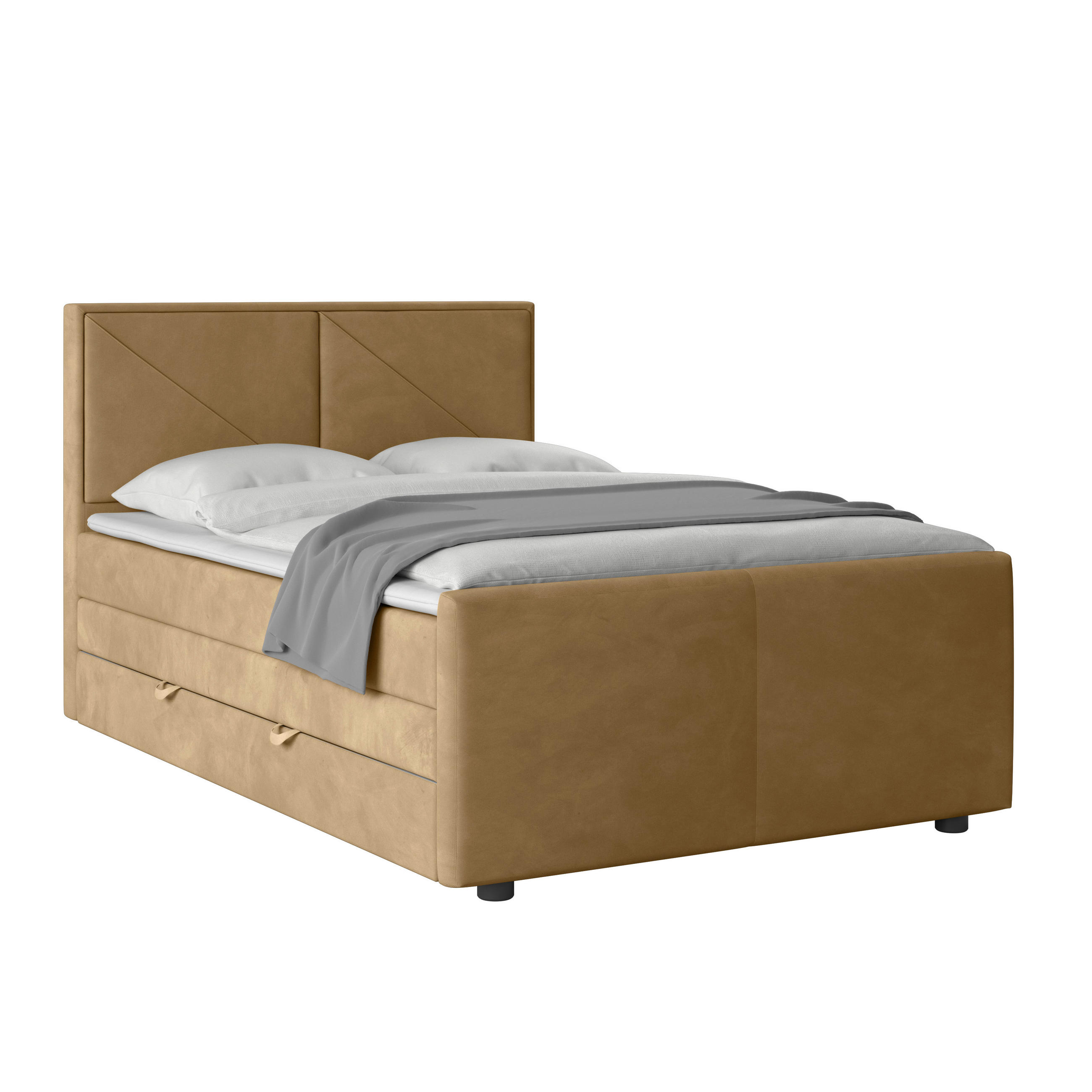 BOXSPRINGBETT 120/200 cm  in Beige  - Beige, Modern, Holz/Kunststoff (120/200cm) - MID.YOU