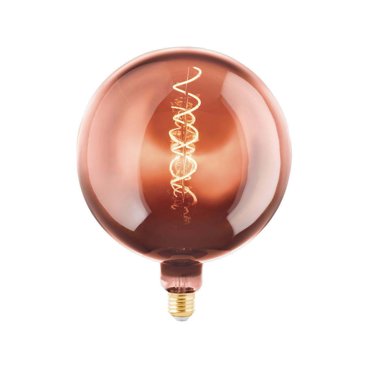 LED ŽIAROVKA E27 - medená, Basics, sklo (20,0/25,5cm) - Eglo