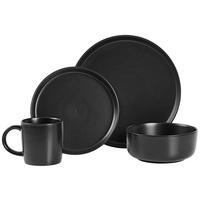 KOMBISERVICE Schwarz Salerno 16-teilig 4 Personen  - Schwarz, Trend, Keramik - Novel