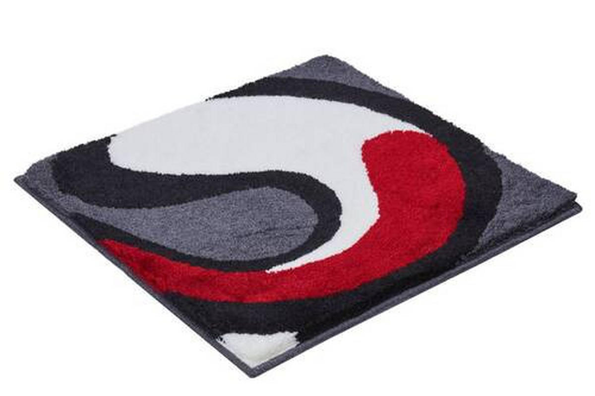 PŘEDLOŽKA K BIDETU, 60/60 cm - šedá/bílá, Basics, textil/plast (60/60cm) - Grund