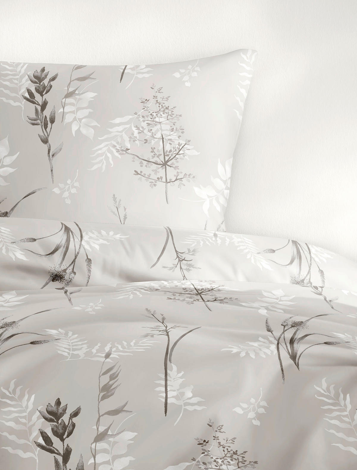 BETTWÄSCHE 2-teilig Makosatin 135/200 cm  - Naturfarben, Design, Textil (135/200cm) - Bierbaum