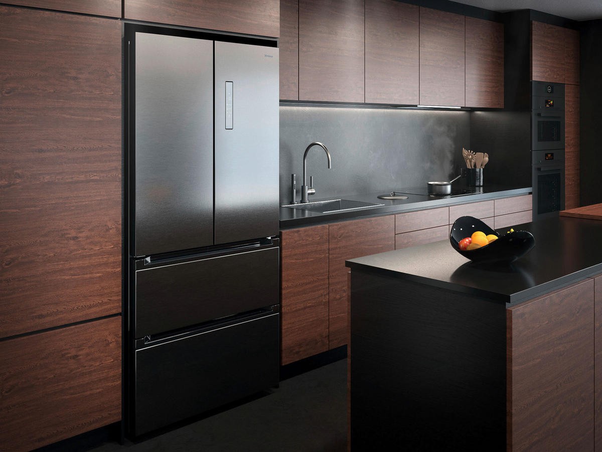SIDE-BY-SIDE 83,3/189,8/64,8 cm 7802.4812  - Schwarz, KONVENTIONELL, Metall (83,3/189,8/64,8cm) - Trisa Electronics