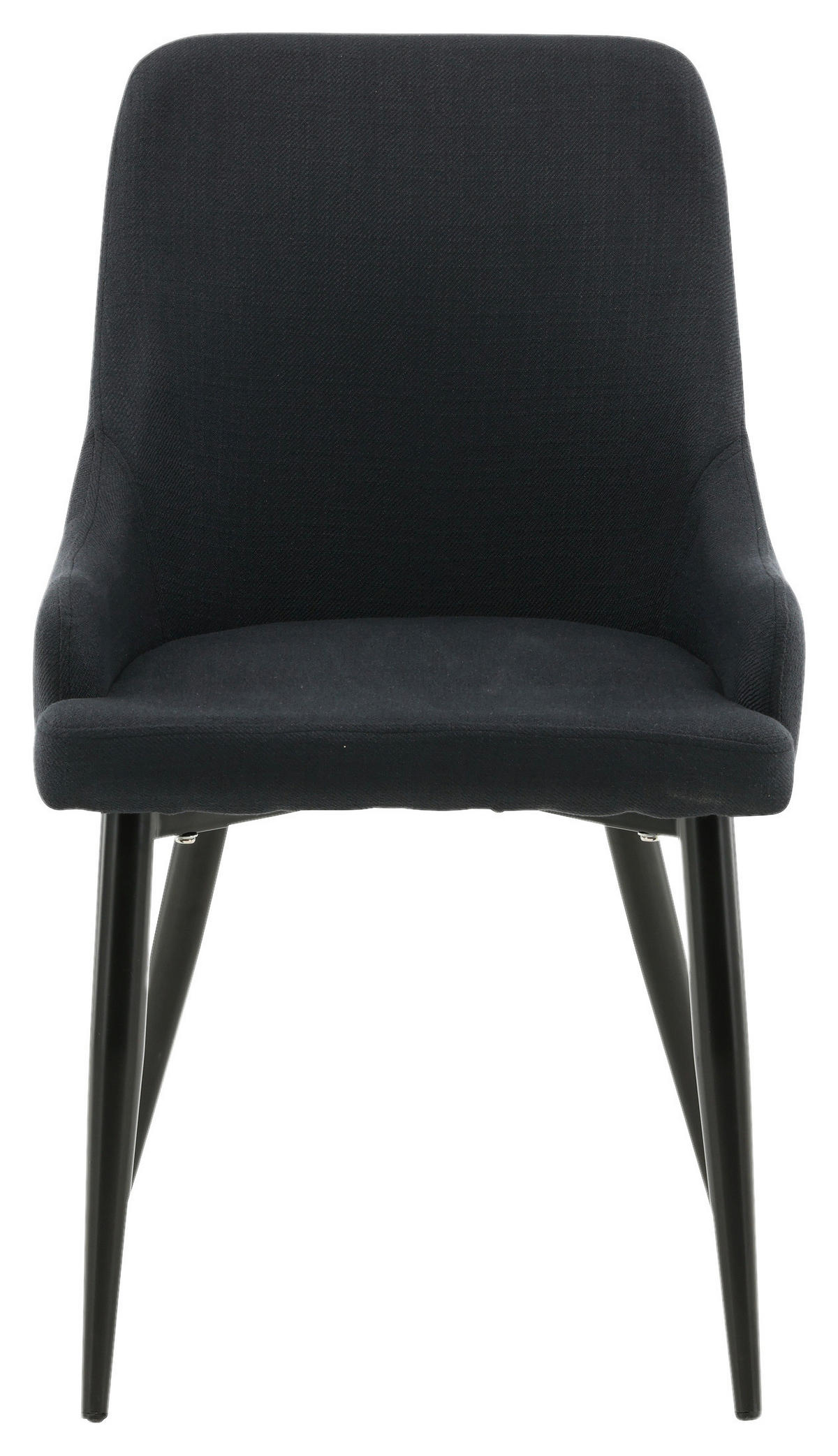 STUHL-SET 2 Stück  in Stahl Textilgeflecht  - Schwarz, Design, Textil/Metall (49/86/58cm) - Livetastic