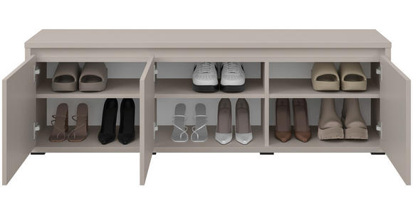 GARDEROBENBANK Liv  in 145,1/50,1/33,8 cm  - Kaschmir/Schwarz, KONVENTIONELL (145,1/50,1/33,8cm) - Xora