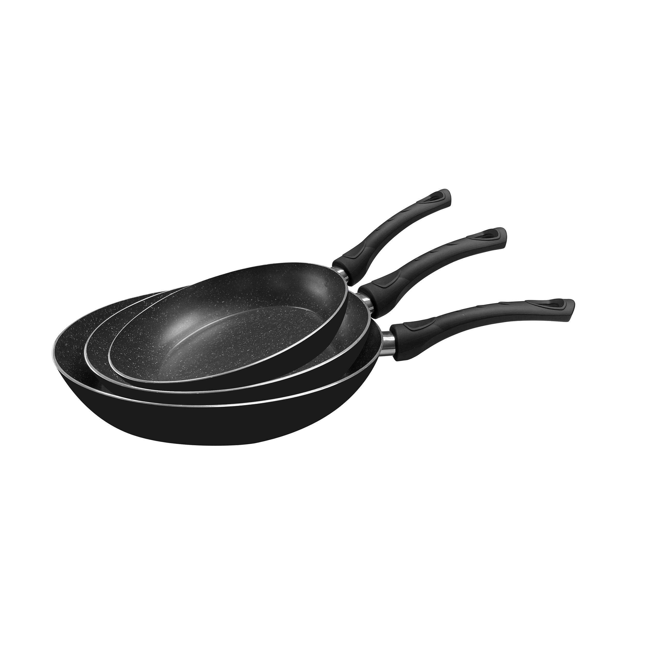 PFANNENSET Aluminium 3-teilig  - Schwarz, Basics, Kunststoff/Metall