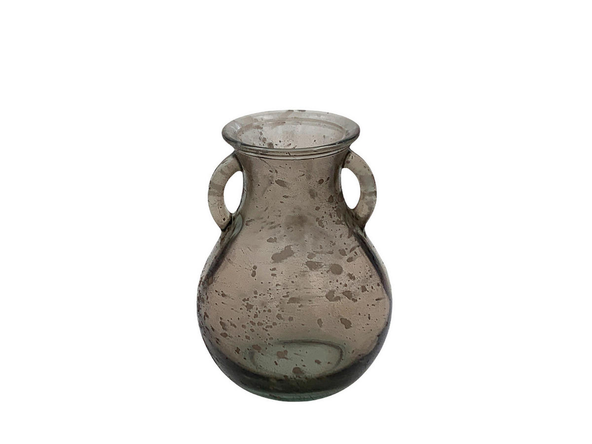 VÁZA, sklo, 16 cm - hnedá, Basics, sklo (12/16cm)