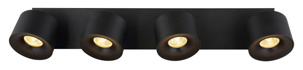 LED ZÁŘIČ, 45,5/7,2/12 cm - černá/průhledné, Design, kov/plast (45,5/7,2/12cm) - Globo