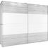 SCHWEBETÜRENSCHRANK 2-türig Sonoma Eiche, Weiß - Silberfarben/Weiß, Design, Glas/Holz (271/210/62cm) - Xora