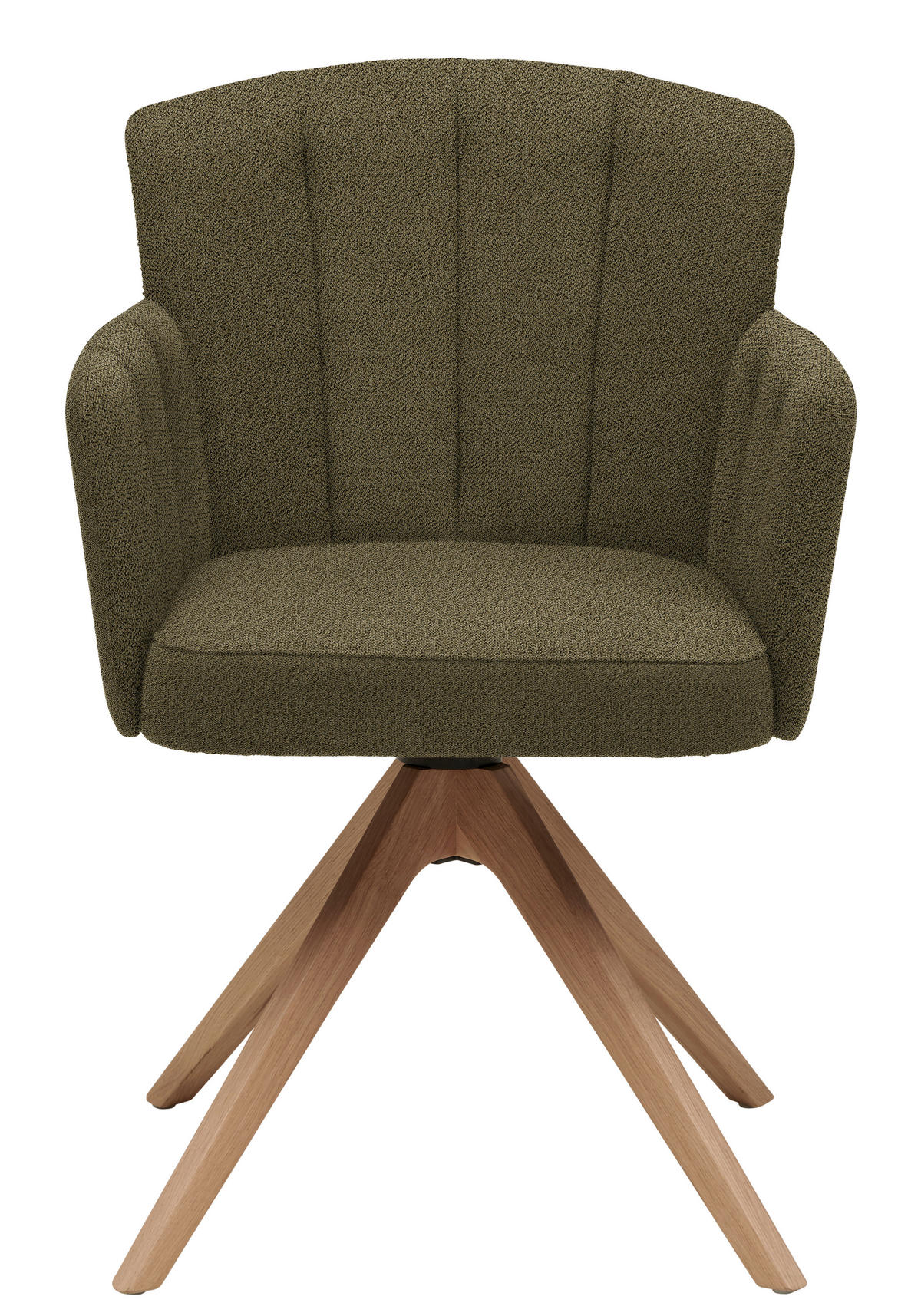 ARMLEHNSTUHL in Holz, Textil Olivgrün, Wildeiche  - Wildeiche/Olivgrün, Design, Holz/Textil (58/83/62cm) - Venjakob