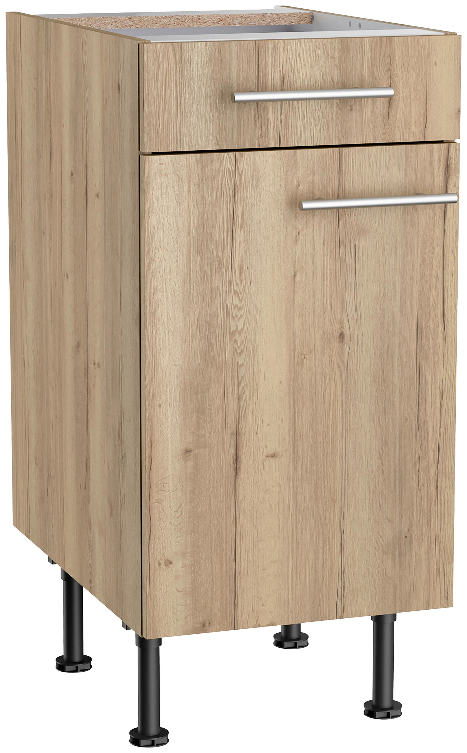 Thumbnail - Optifit Küchenleerblock, Eiche, Metall, 3 Schubladen, seitenverkehrt montierbar, nur wie online abgebildet bestellbar, 2...