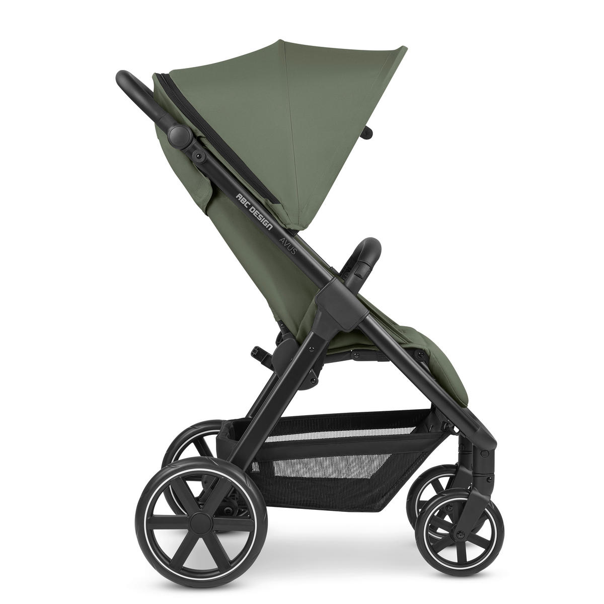 BUGGY AVUS  - Schwarz/Olivgrün, Basics, Textil/Metall (46,5/23,5/72cm) - ABC Design