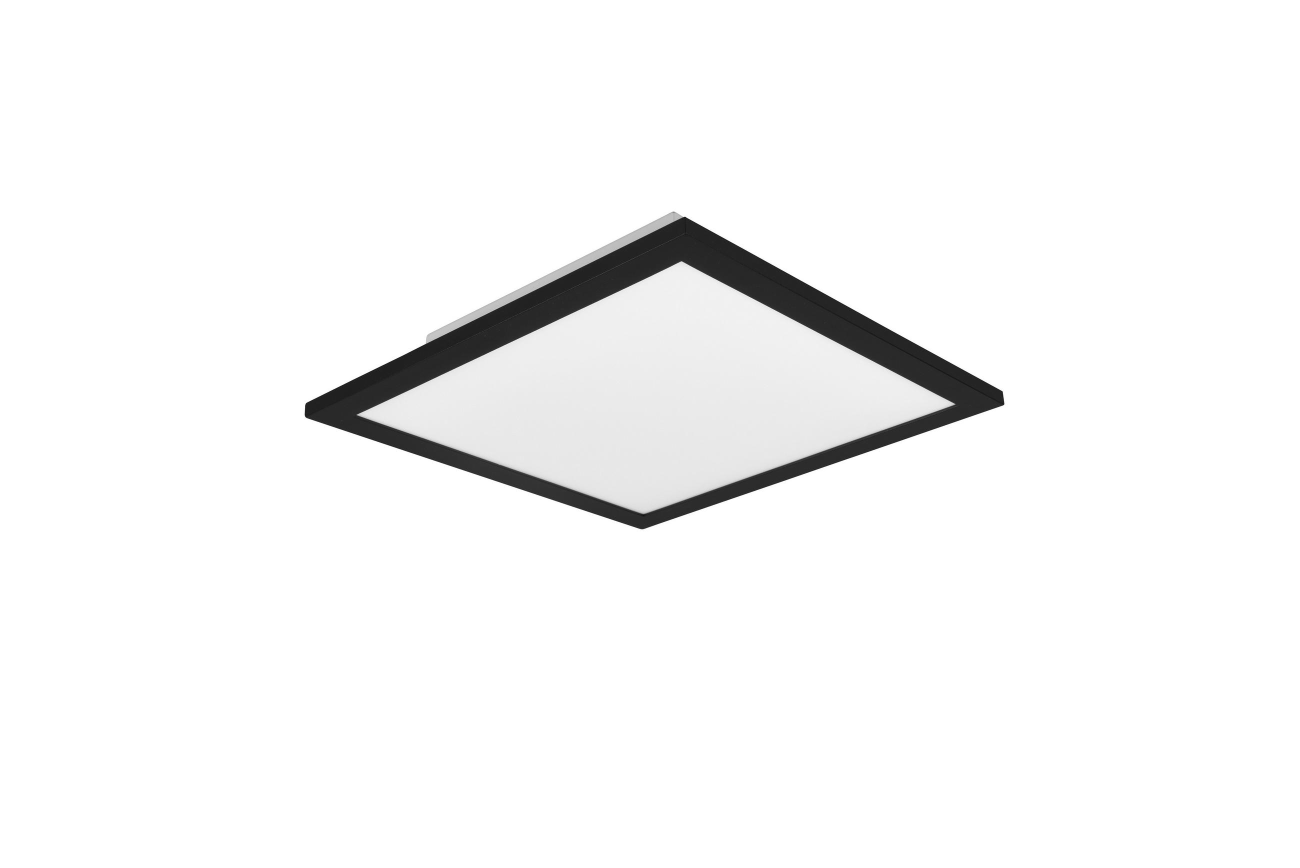 XXXLutz Led-Deckenleuchte Alpha Schwarz 30x5x30 cm