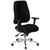 OTOČNÁ ŽIDLE, plochá tkanina, černá - černá/barvy stříbra, Basics, kov/textil (66/107/67cm) - MID.YOU