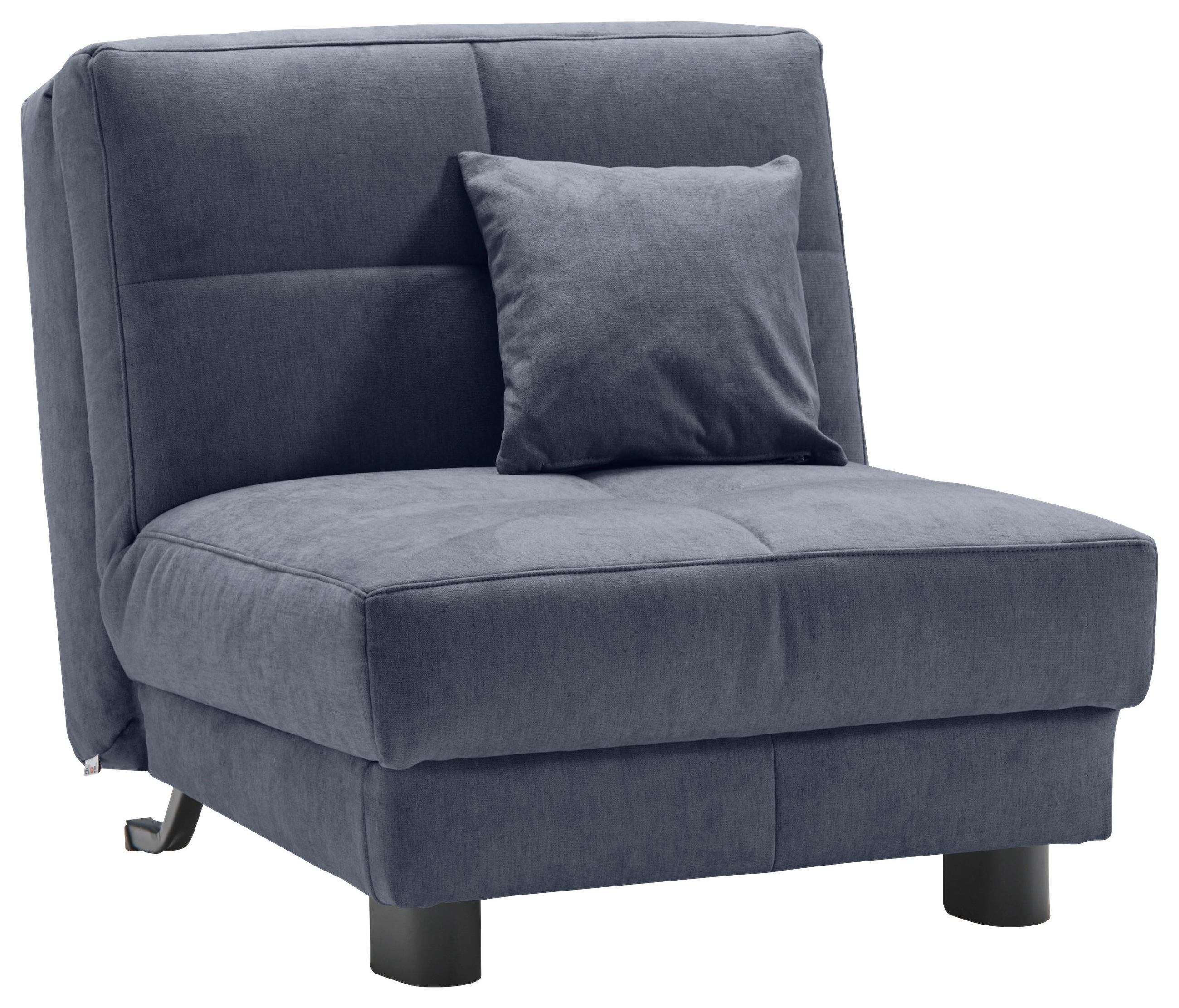 SCHLAFSESSEL Mikrovelours Dunkelblau    - Schwarz/Dunkelblau, KONVENTIONELL, Textil/Metall (85/85/100cm) - Carryhome