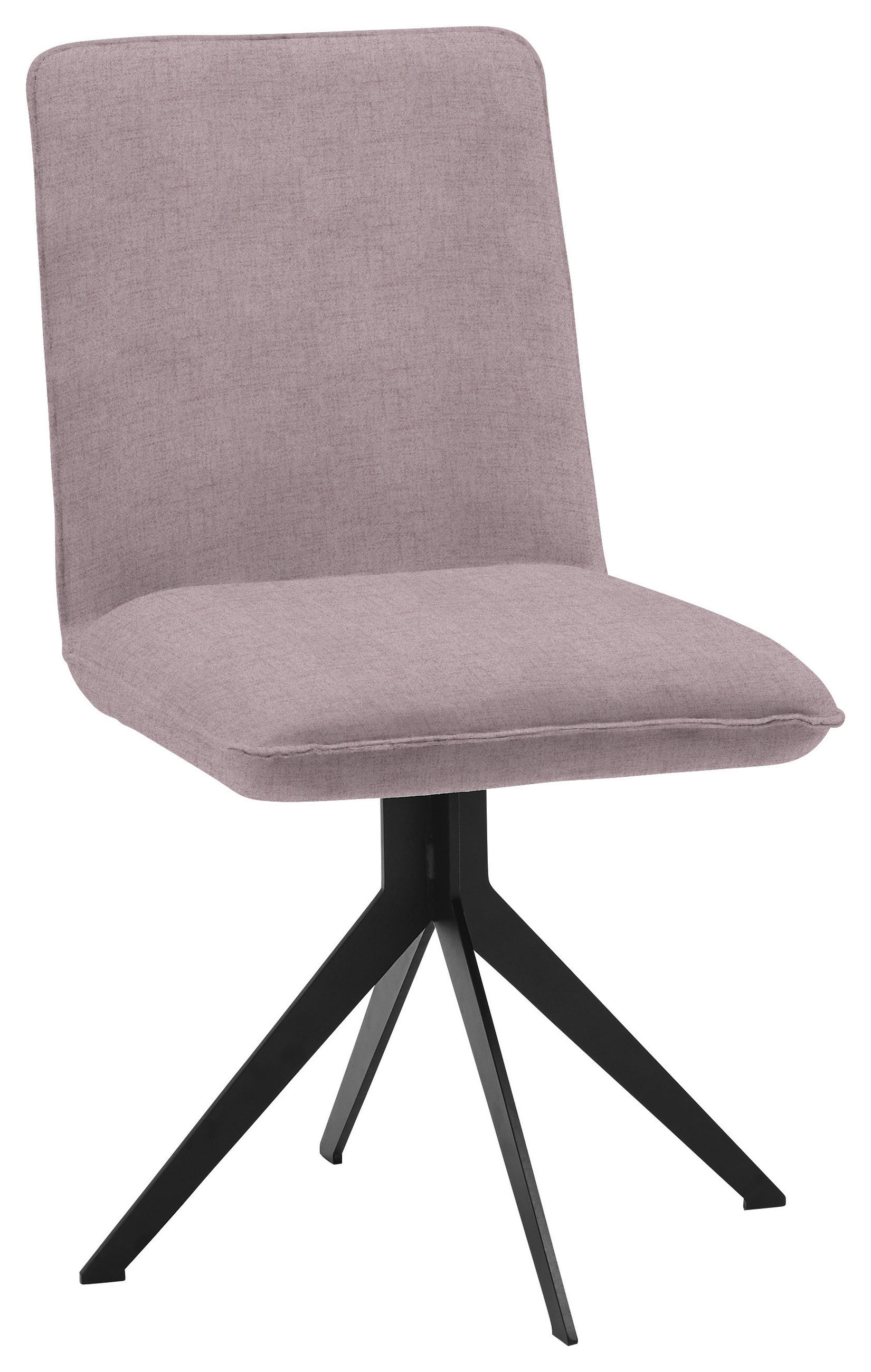 STUHL Webstoff Rosa, Schwarz  - Schwarz/Rosa, Design, Textil/Metall (46,5/87/64cm) - Voleo