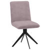 STUHL drehbar Webstoff Rosa, Schwarz  - Schwarz/Rosa, Design, Textil/Metall (46,5/87/64cm) - Voleo